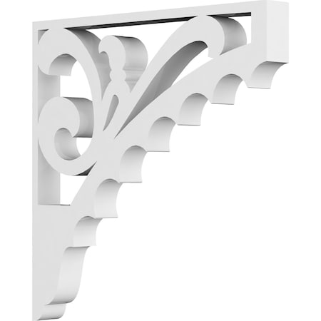 Ekena Millwork Genova Architectural Grade PVC Bracket, 5/8"W X 6"D X 6"H BKTP01X06X06GE